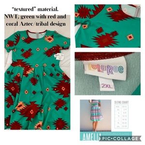 Green Tribal/Aztec Amelia Dress LLR - Lularoe